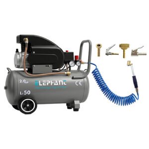 Elephant Combo of 2 HP Air Compressor 50 Ltr AC-50C and PU Pipe with Air Inflators (AC-50C-COMBO-1)