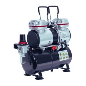 Elephant Series Akari Double Piston Mini Air Compressor with Air Tank 3.5 LTR, Useful for : Make-up, Tattoo, Cake Decoration, Art Work etc.(AS-196)
