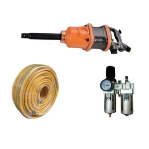 Elephant Combo Pack 1'' Light Weight Impact Wrench, 25 mtr PU Pipe & FRL For Truck, Bus & Tractors or Industrial Use.