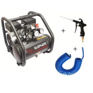 Elephant Oil free & Noiseless Air Compressor 6 Ltr. and Painter Air Blow Gun with PU Pipe & Fittings (AC 6L - ABG 04)