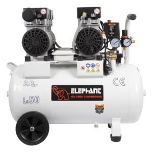 Elephant 2 HP Oil Free & Noiseless Air Compressor 50 Litre 100% Copper Winding.(AC50DC)