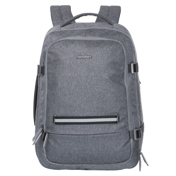 Husker Trail-Walker Luggage Travel Backpack with Laptop Compartment - Grey
