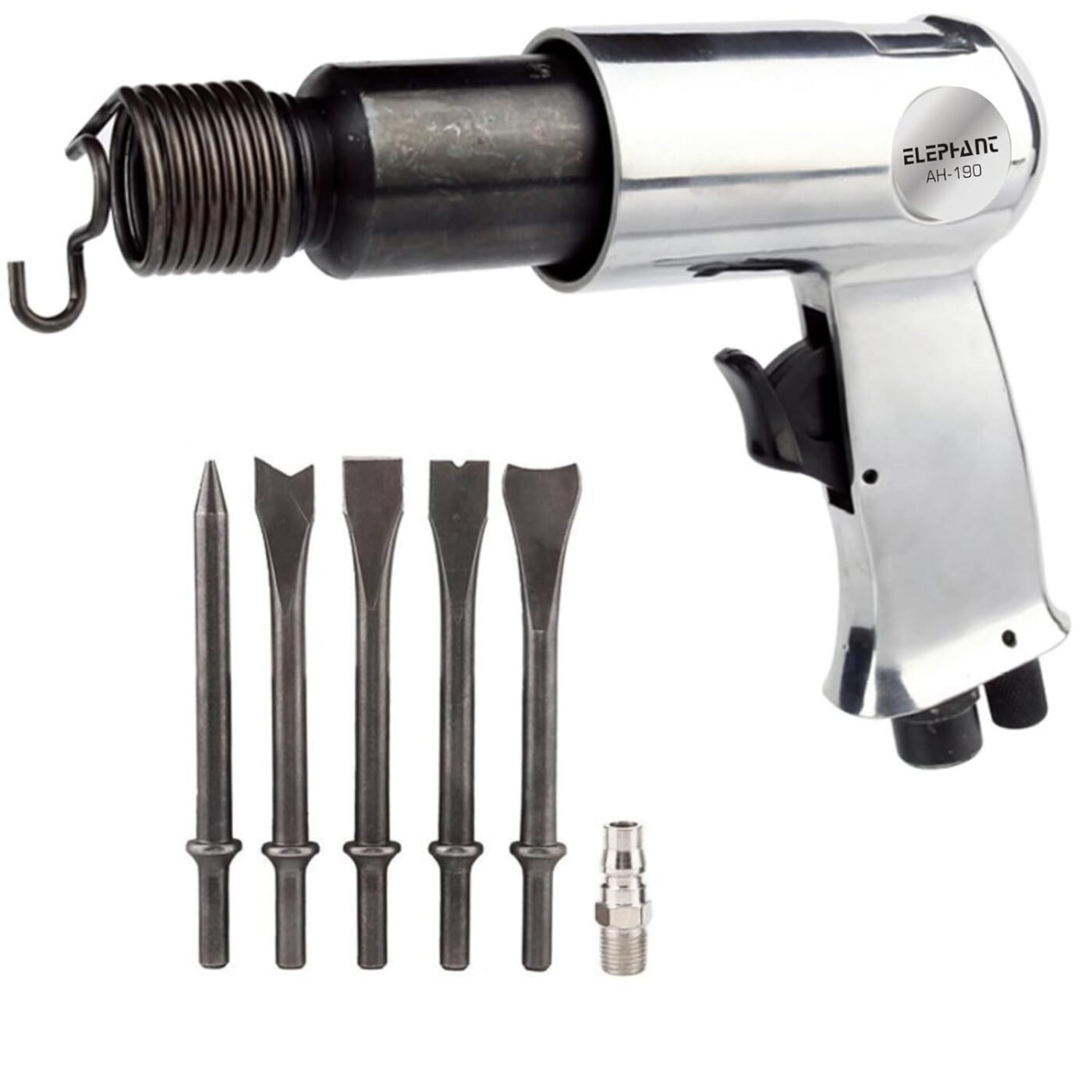 Elephant Chisel Elephant 190mm air hammer kit 4-chisels, 5000 Blows Per Minute ...