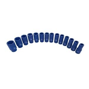 Elephant 3/4" Square Drive 6-Point Deep Impact Sockets, Length 90mm (Set of 14 Sockets)