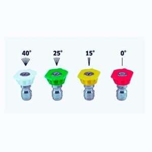 Elephant Pressure Washer Nozzle Tips Multiple Degrees, 1/4 INCH (Set of 4).