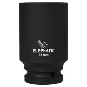 Elephant 1" Square Drive 6-Point STD Impact Sockets Size 38mm, Length 90mm