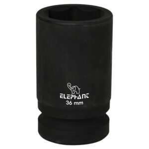 Elephant 1" Square Drive 6-Point STD Impact Sockets Size 36mm, Length 90mm