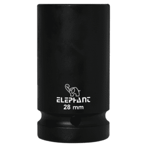 Elephant 1" Square Drive 6-Point STD Impact Sockets Size 28mm, Length 90mm
