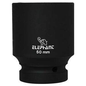 Elephant 1" Square Drive 6-Point STD Impact Sockets Size 50mm, Length 90mm