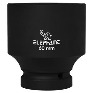 Elephant 1" Square Drive 6-Point STD Impact Sockets Size 60mm, Length 90mm