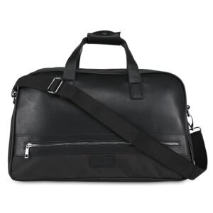 Husker Stylish & Spacious Duffel Bag for Travel & Gym (Black)