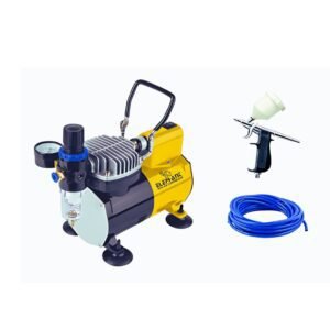 Elephant Combo of Piston Type Mini Air Compressor with fan AS-182 with Artmaster Airbrush AC-60 and PU Pipe 3 Meter, Useful for : Make-up, Tattoo, Cake Decorating, Art Work etc. Brand: Elephant