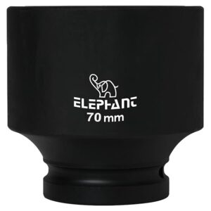 Elephant 1" Square Drive 6-Point STD Impact Sockets Size 70mm, Length 90mm