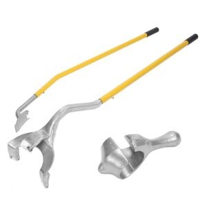 Elephant Tire Mount Demount Tool Kit Steel Manual Tire Changer w/Bead Keeper, Tubeless Truck Bead Breaker.