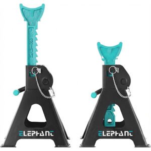 ELEPHANT 3 TON Steel CAR Jack Stand with Heavy Duty SELF Locking Ratchet Handle (Automotive) (Set of 2 Pieces)
