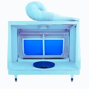Painter Spray Gun (LABEL) Upgraded Water Curtain Airbrush Spray Paint Booth for Airbrushing with Filter LED Lights for Model Crafts Hobbies (E600)