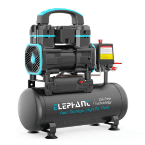 Elephant 1.2 HP Oil Free & Noiseless Air Compressor 08 Litre 100% Aluminium Winding.(AC08DC)