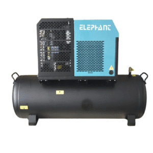 ELEPHANT PORTABLE SCREW AIR COMPRESSOR WITH TANK 10 HP MOTOR WITH DRYER (Model no. : ET-10VD).