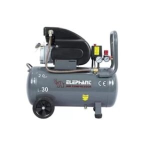 Elephant Lubricated Air Compressor 30 Litre Copper 100% Copper Winding (Grey) (AC-30C)