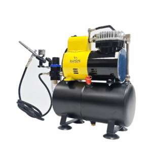 Elephant Mini Air Compressor AS-186 With 3 Liter Tank Combo With Air Brush, Hose & Stand. (AS186-AB19-ABS)