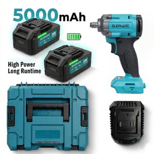 Elephant Heavy Duty 20V Cordless Impact Wrench with 2 Batteries  | Build-In LED Lights | Forward & ReverseSwitch BW-600.
