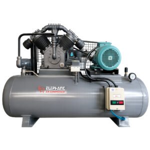 Elephant 5 HP Lubricated Air Compressor with 100% Copper Winding Motor Tank Capacity 250 Liter