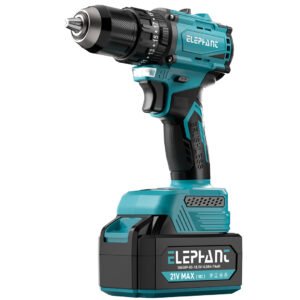 ELEPHANT 21V Max Cordless Impact Drill, 19-Mode 3-in-1 Drill Driver with 2 Batteries, Built-in LED Light, Variable Speed & Forward/Reverse Control, ID-01 for Home, DIY & Workshop Use