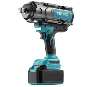 ELEPHANT Heavy Duty 20V Cordless 3/8 Inch Impact Wrench with 2 Batteries, 2000 Nm High Torque, Built-in LED Light, Forward & Reverse Switch, Brushless Motor, BW-2000